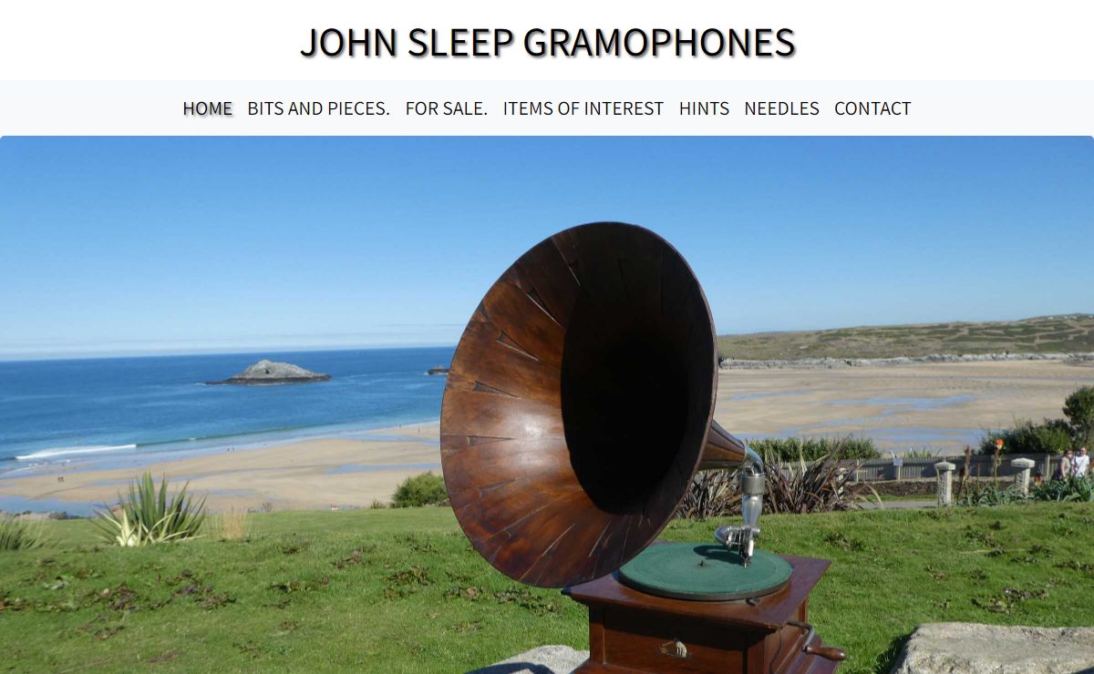 JOHN SLEEP GRAMOPHONES – Website