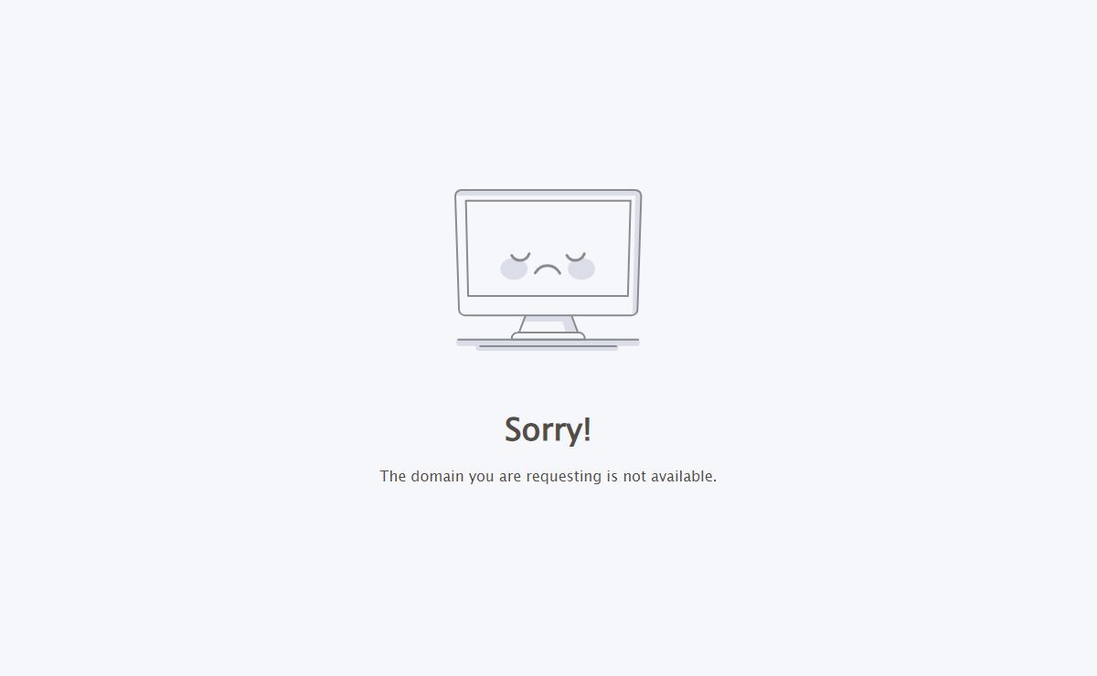 Domain Unavailable