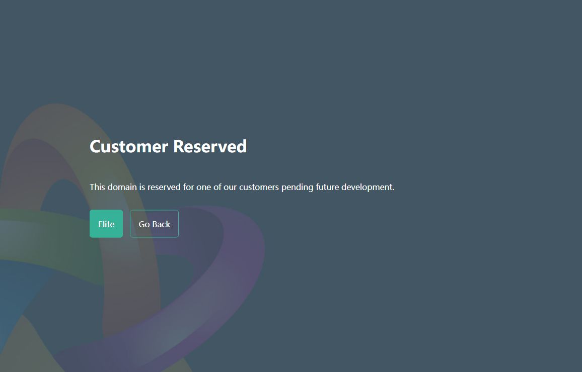 Elite - Customer Reserved Domain