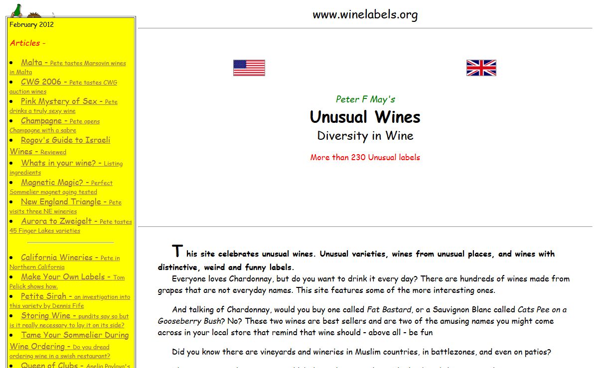 Peter F May's Unusual Wine Labels