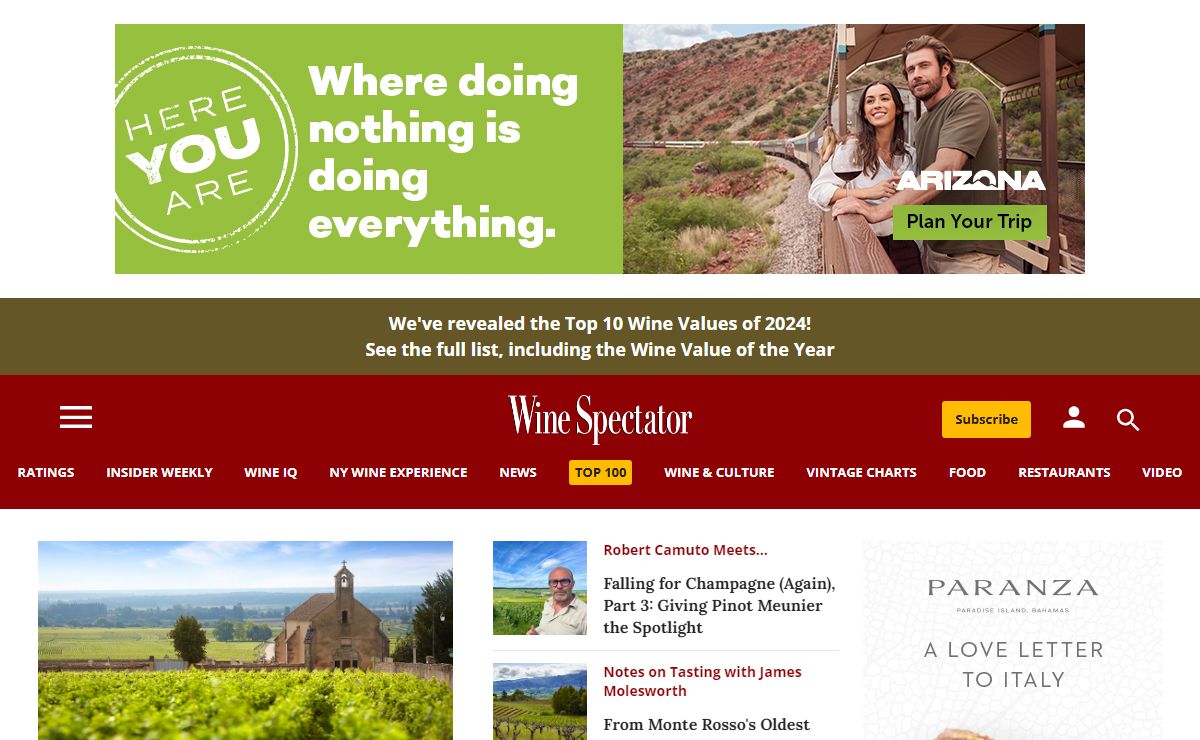 Wine Spectator Home