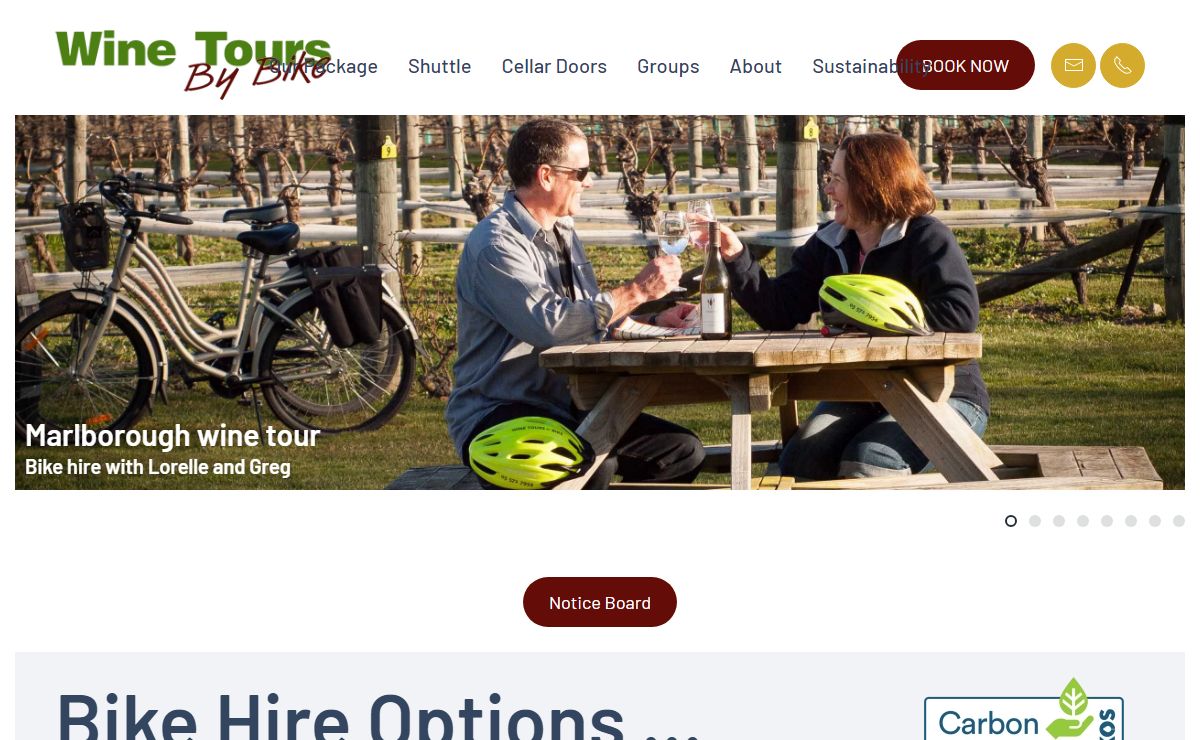 Wine Tours by Bike - Marlborough Bike Hire in Renwick self guided biking tour