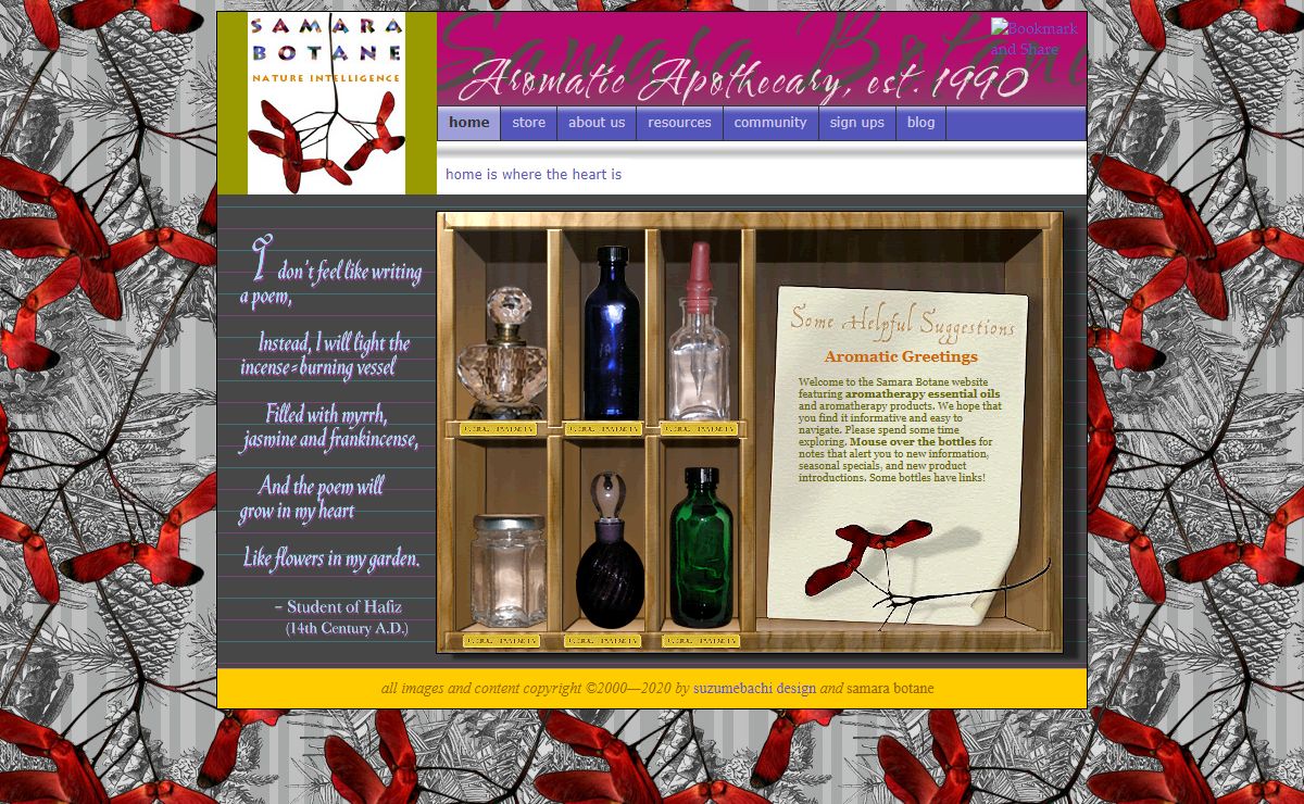 Aromatherapy Products, Essential Oils, Spa and Skin Care: Samara Botane/Nature Intelligence