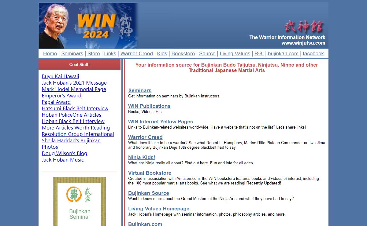 Bujinkan Martial Arts, Ninjutsu, Ninja, Ninjitsu, Ninpo, GrandMaster Masaaki Hatsumi - Warrior Information Network (WIN)
