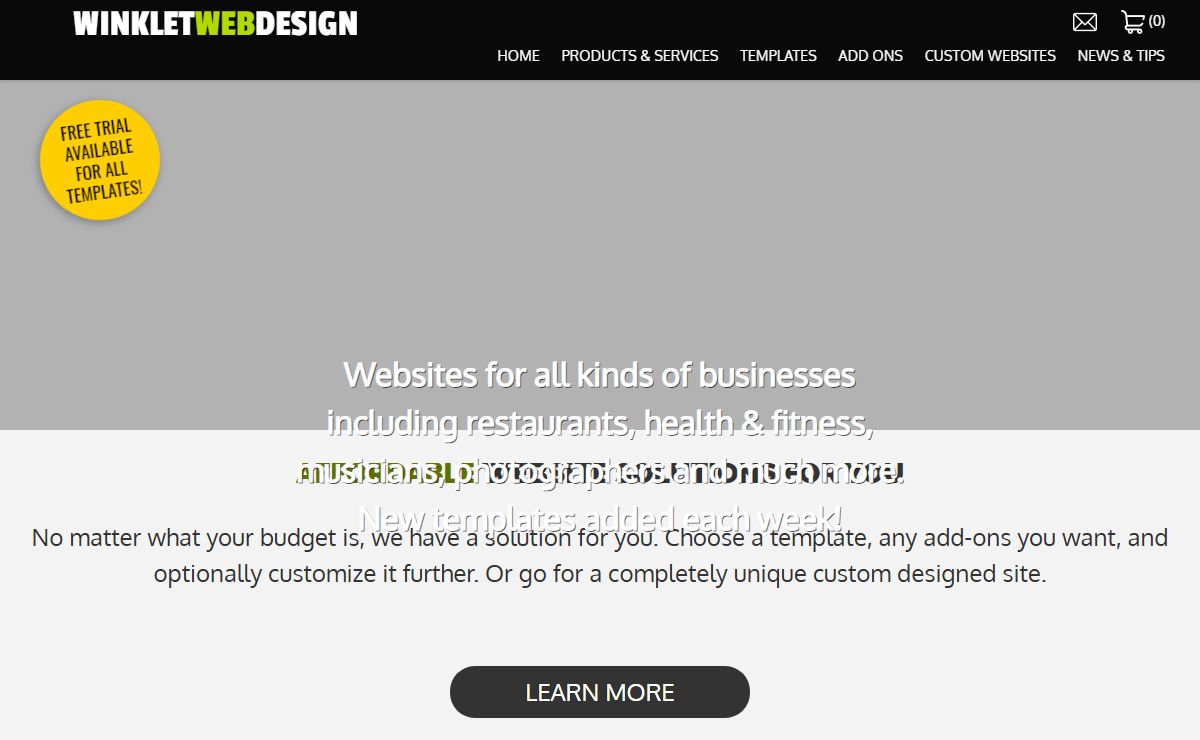 Get your Website Today by Winklet Web Design ― easy, affordable responsive website templates and custom website solutions