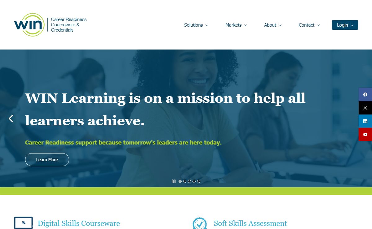 WIN Learning: Career Readiness through Assessments and Courseware