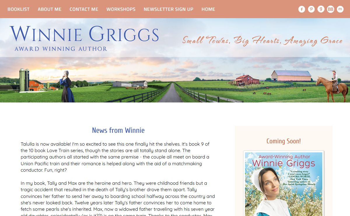 Author Winnie Griggs