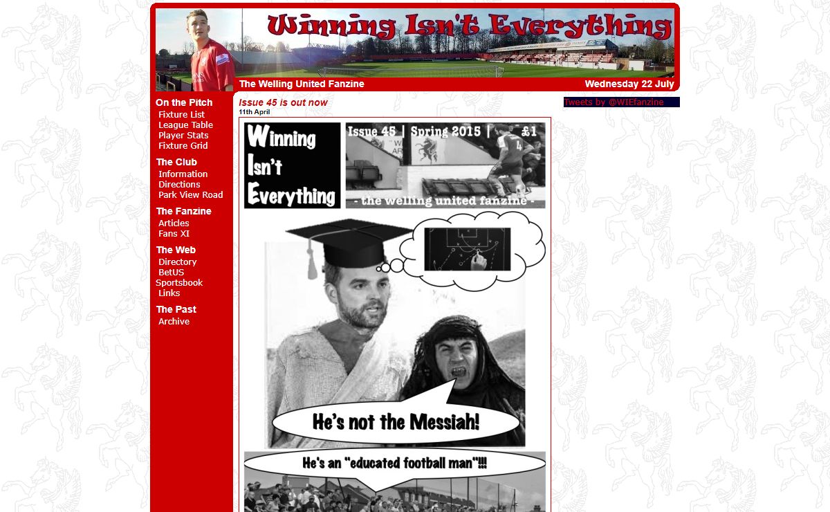 Winning Isn't Everything - The Welling United Fanzine