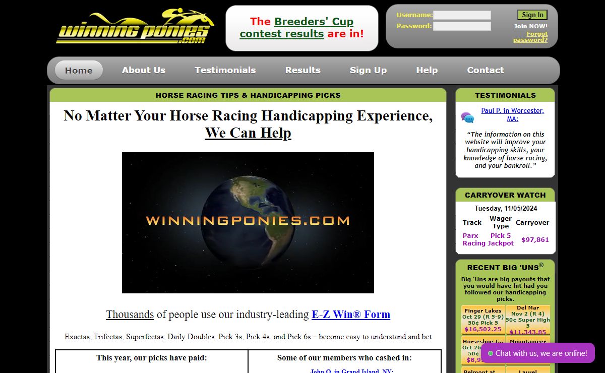 Horse Racing Handicapping Picks, Tips, Results - Horse Betting System