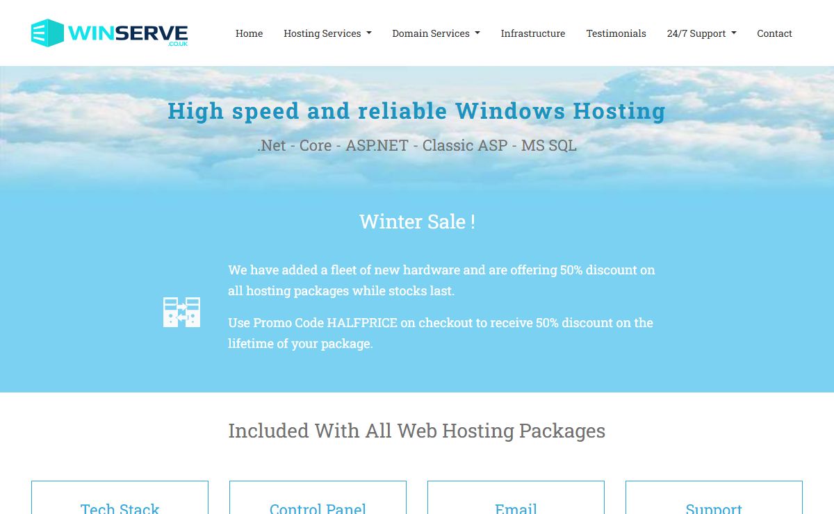 Winserve - Microsoft Web Hosting Specialist.