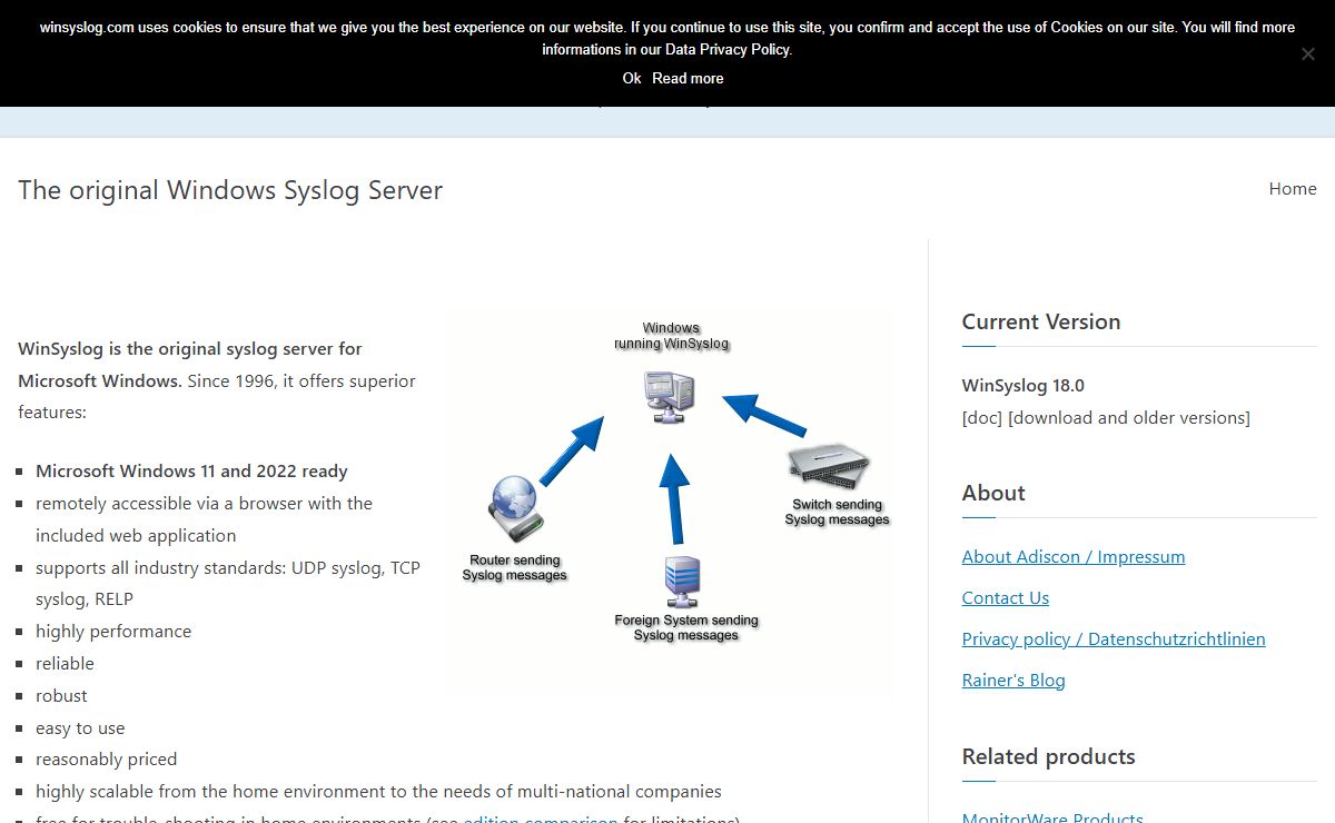 The original Windows Syslog Server - WinSyslog