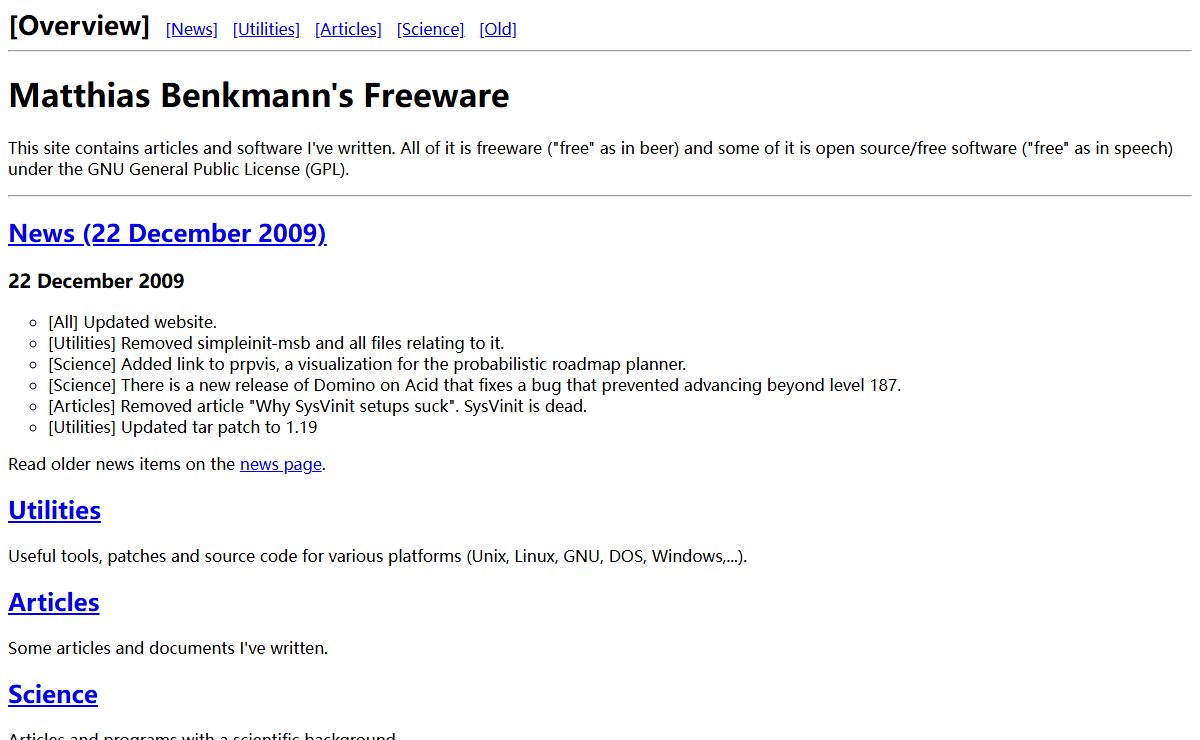 Matthias Benkmann's Freeware