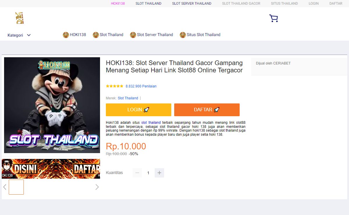 HOKI138: Slot Server Thailand Gacor Gampang Menang Setiap Hari Link Slot88 Online Tergacor