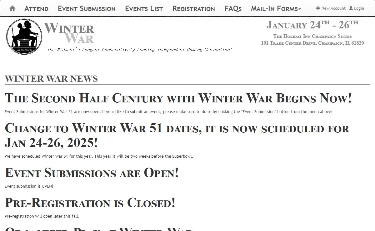 Winter War - Illinois' Best Kept Gaming Secret