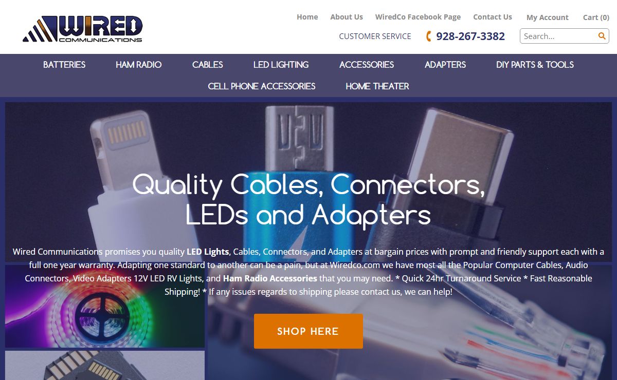 Wired Communications | Discount connectors, adapters and cables for computers, home theater, network, and ham radio.
