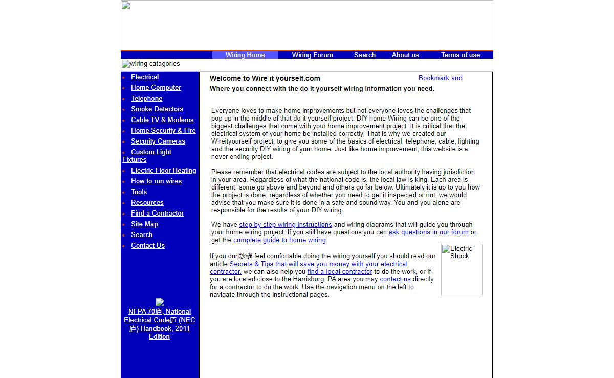 Do it yourself, DIY home wiring information.