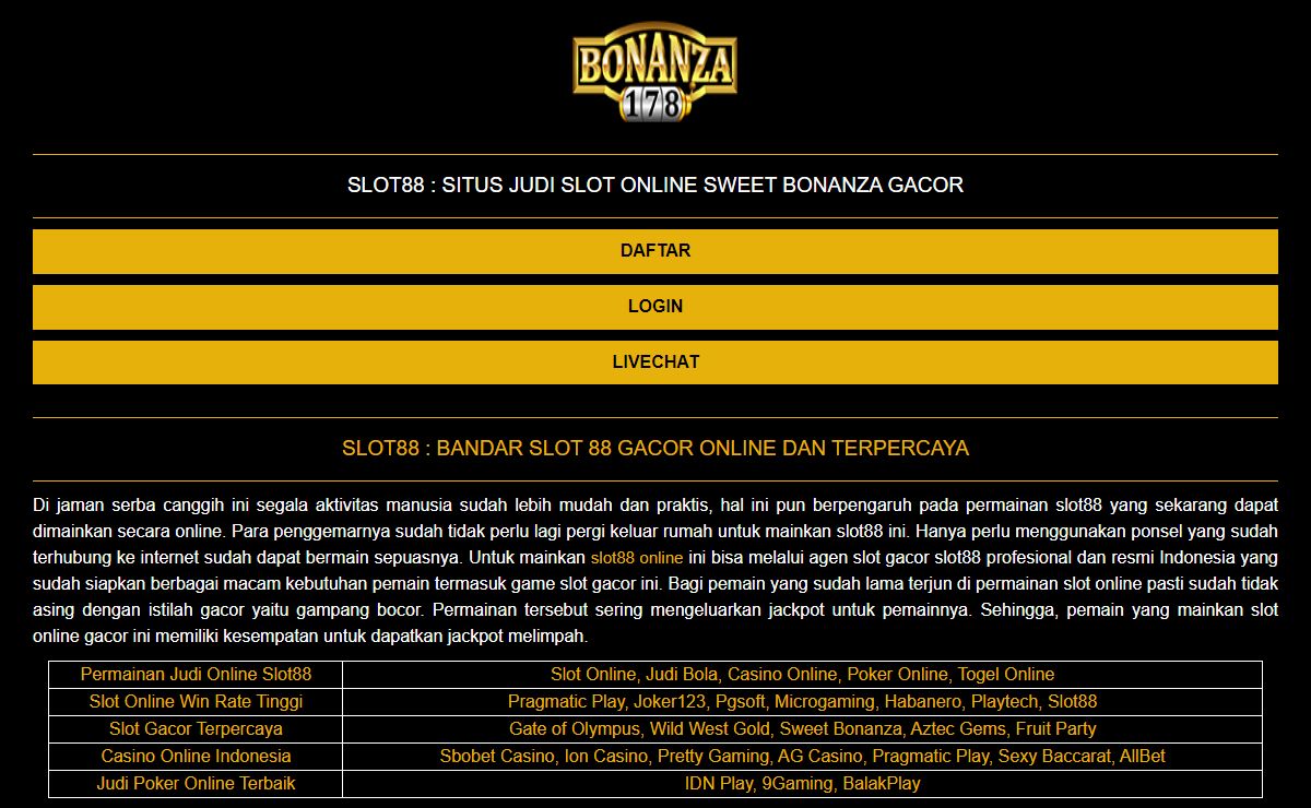 Slot88 : Situs Slot Gacor 2023 Terpercaya