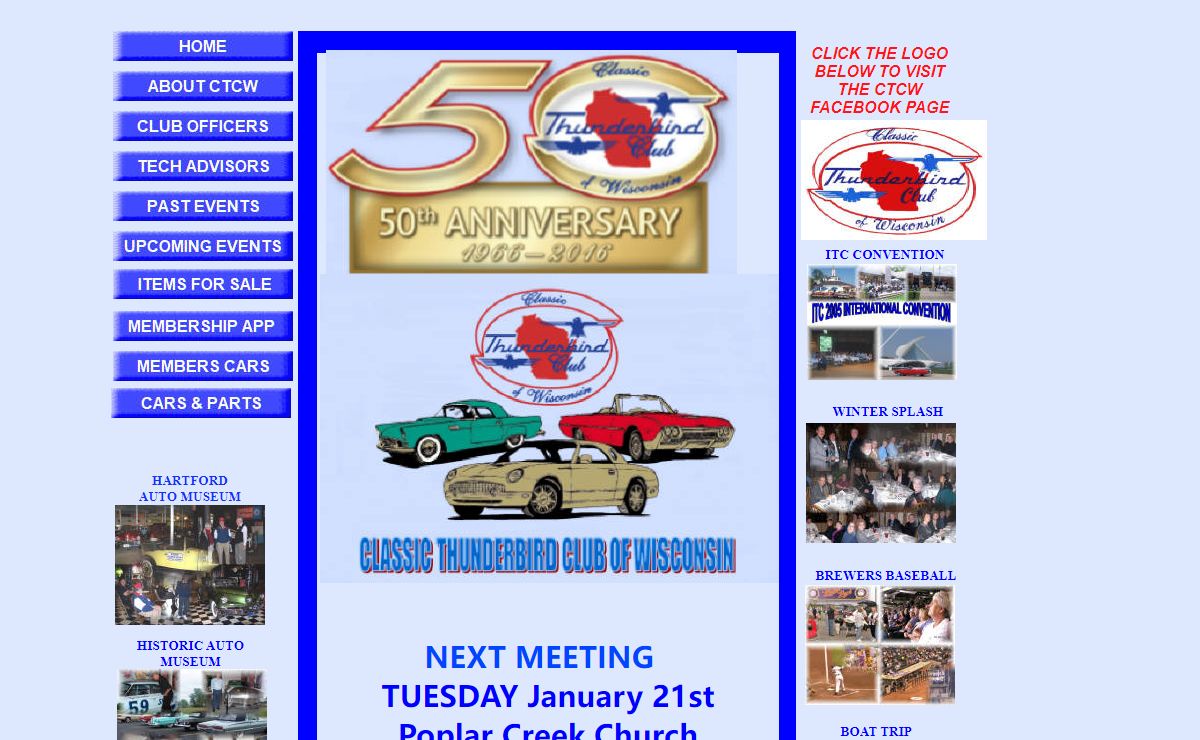 Classic Thunderbird Club Of Wisconsin