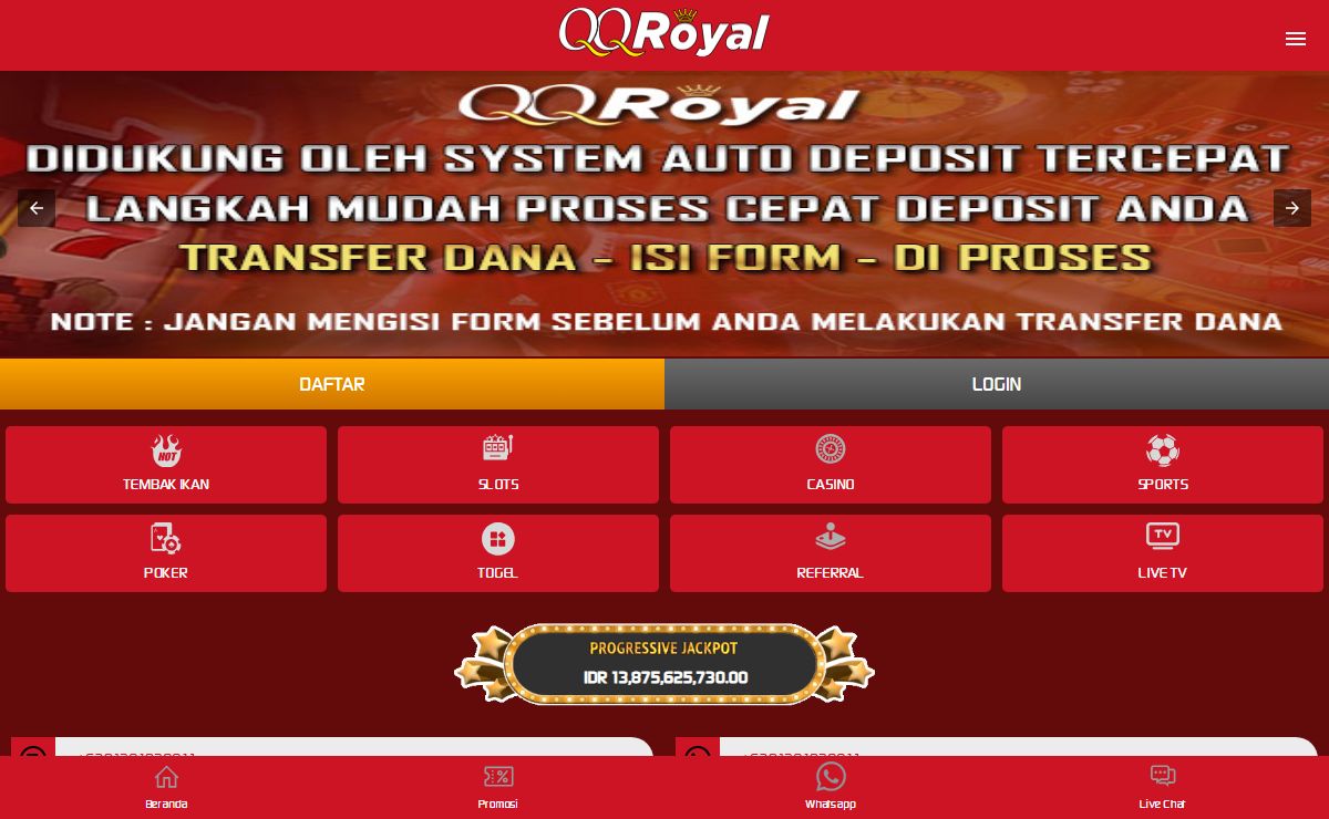 QQRoyal Situs Judi QQ Slot Online Terpercaya Gampang Menang
