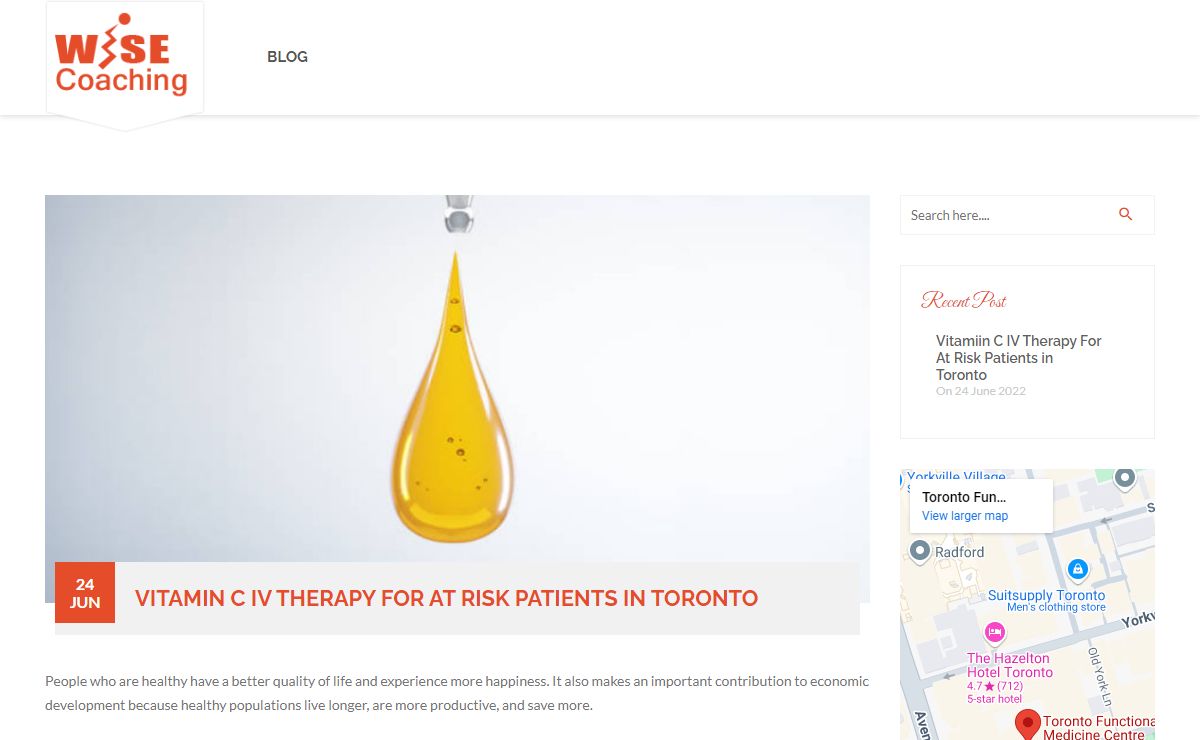 Vitamin C IV Therapy Near Me | Toronto, Ontario