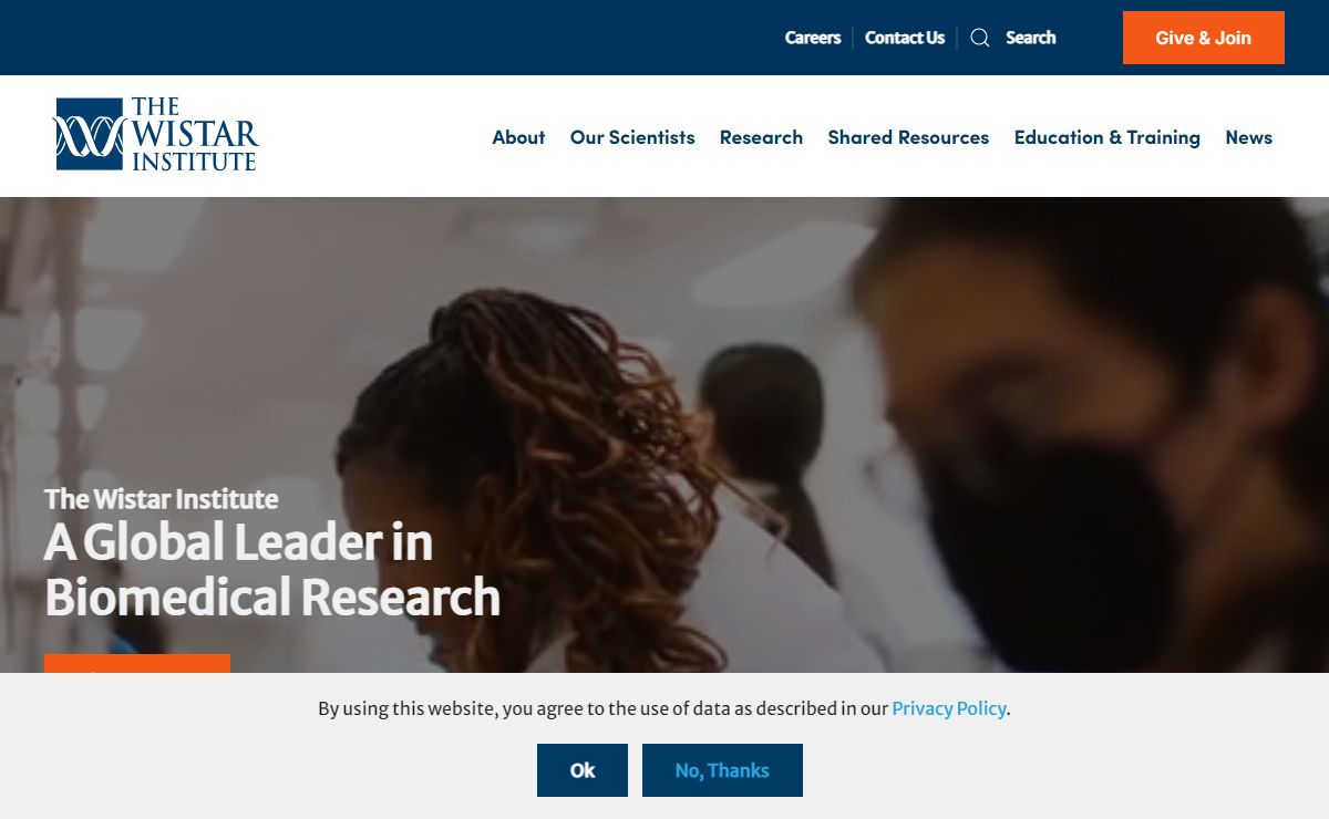 The Wistar Institute is a Global Leader in Biomedical Research