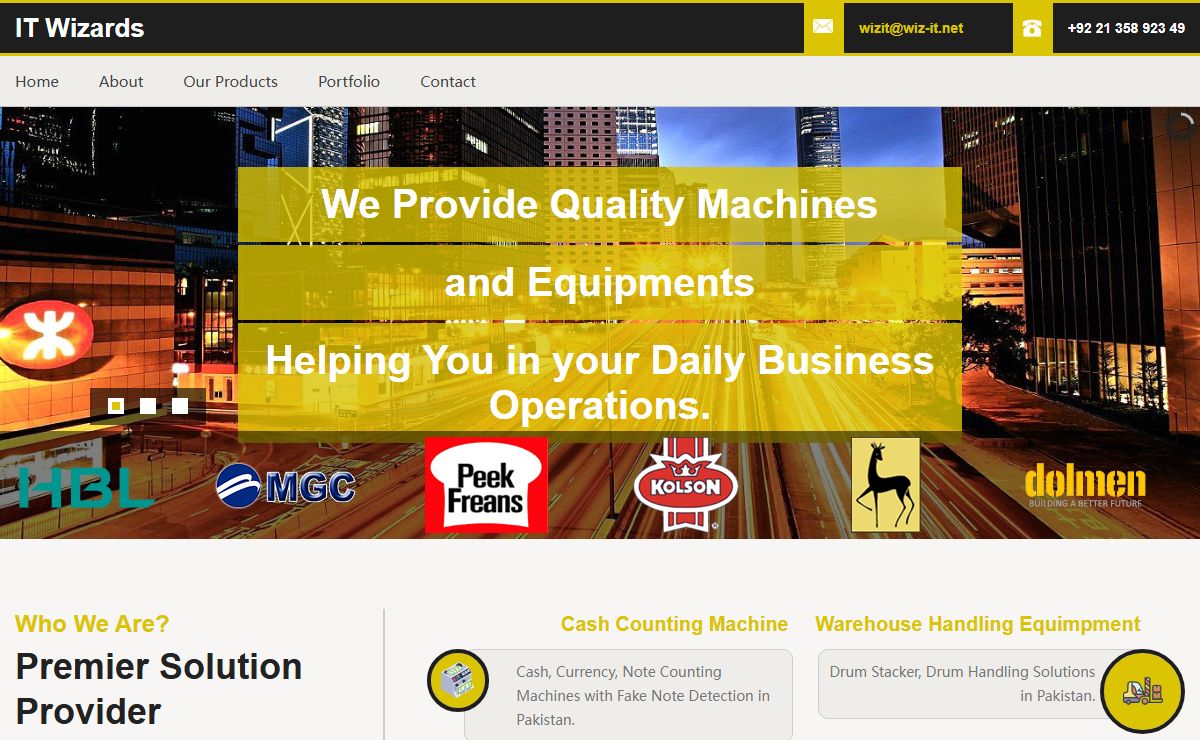 Counting machines, material handling, lifting equipment, drum handling equipment, Office equipments and electronics, IT Products and Services in Pakistan - IT Wizards