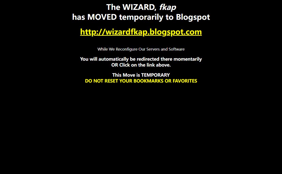 The Wizard,fkap Old Location