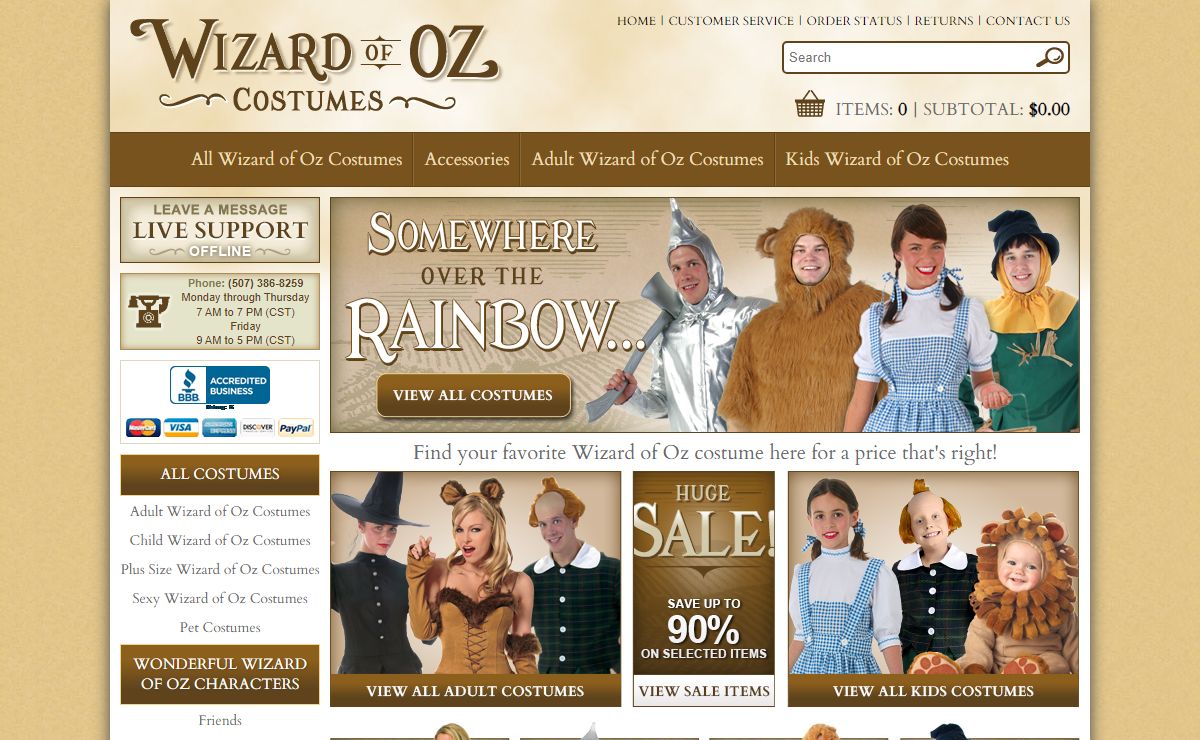 Wizard of Oz Costumes