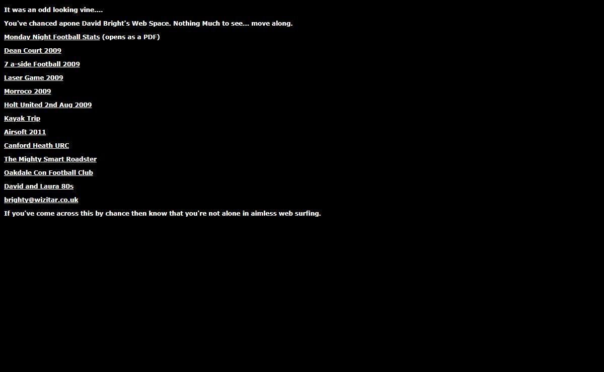 David Bright's Web Space