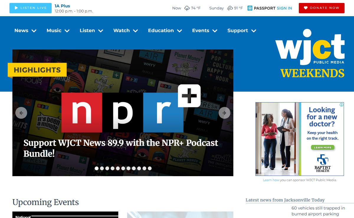 WJCT Public Media - Jax PBS, WJCT News 89.9, JME - Jacksonville Music Experience, Jacksonville Today and more!
