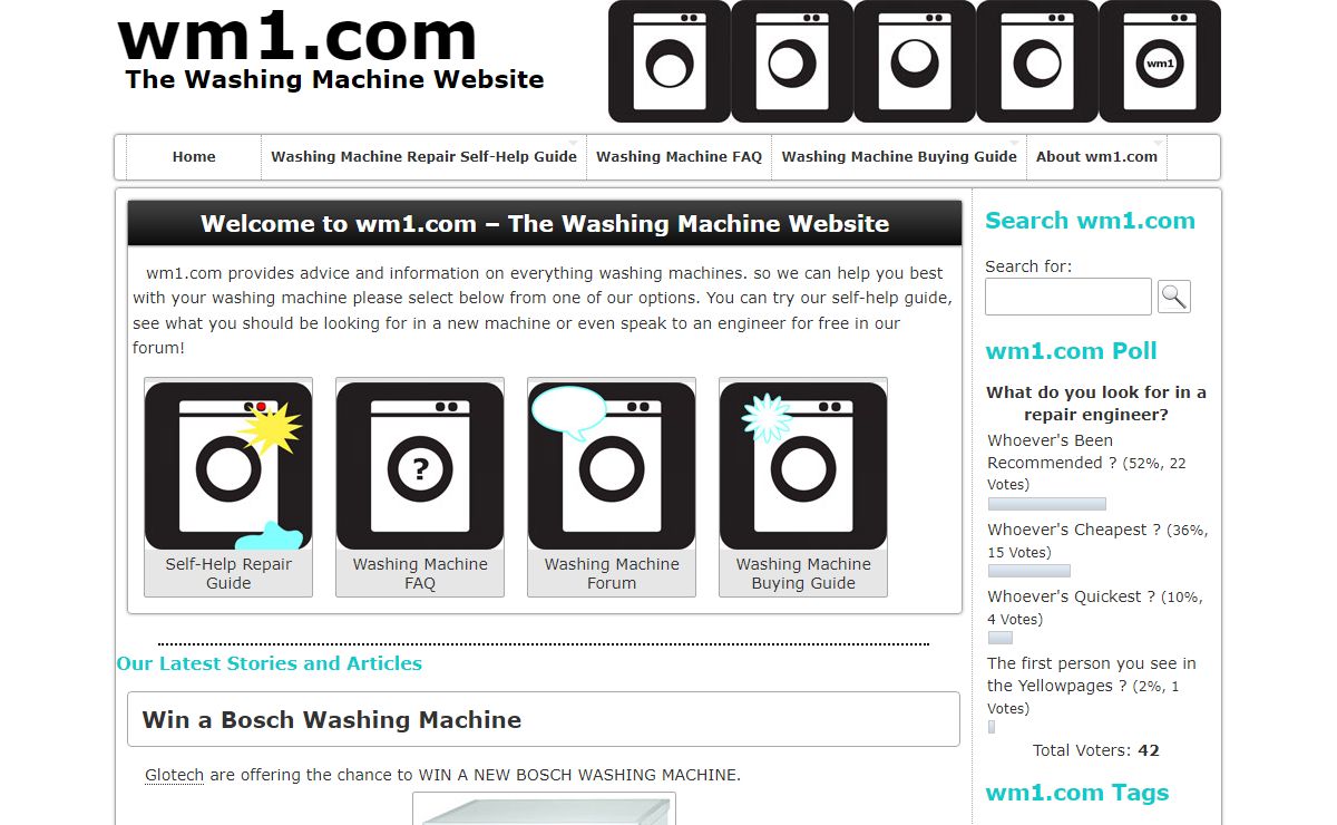 The Washing Machine Website - Repair & Self-Help Guide | wm1.com