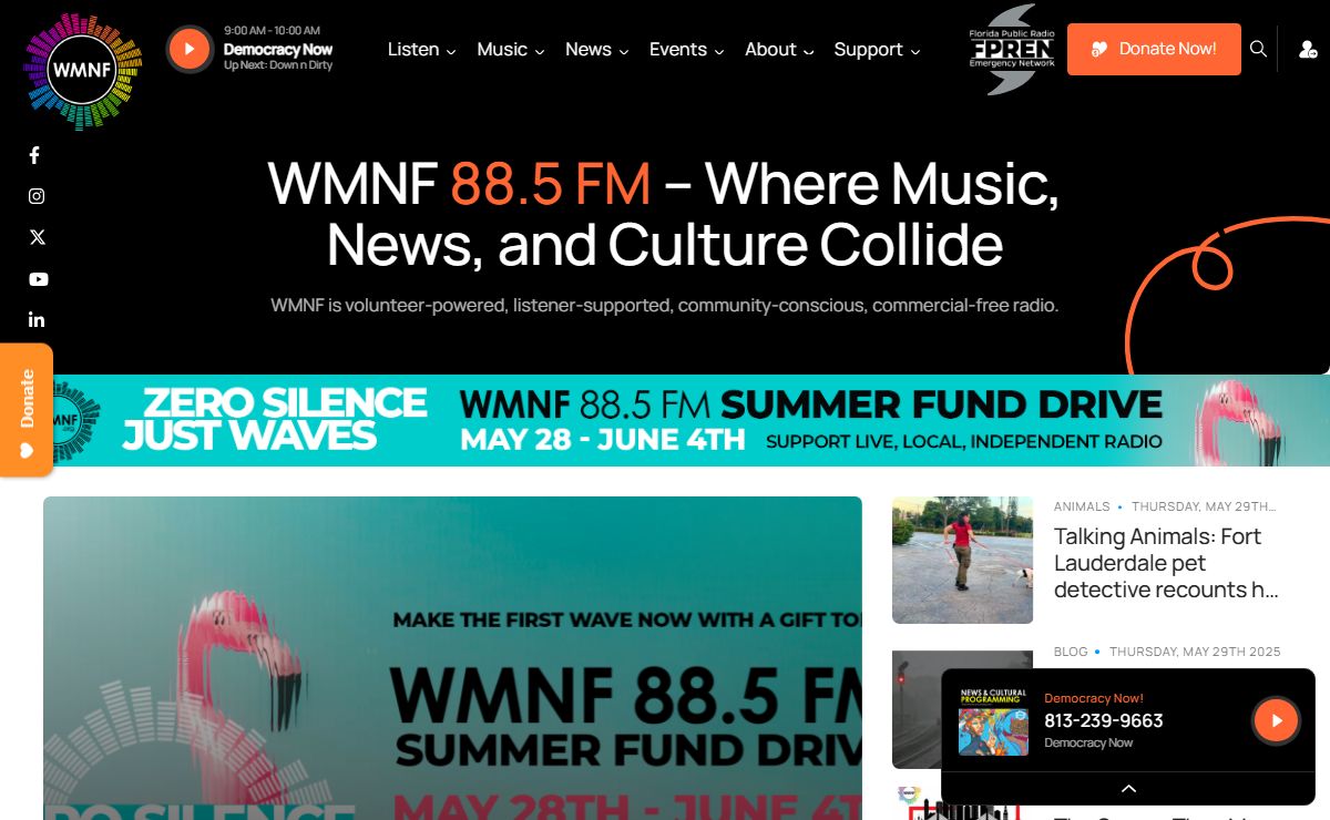 WMNF 88.5 FM Tampa - Community Conscious Radio