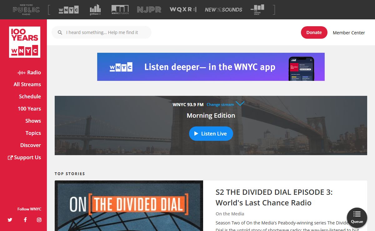 WNYC | New York Public Radio, Podcasts, Live Streaming Radio, News