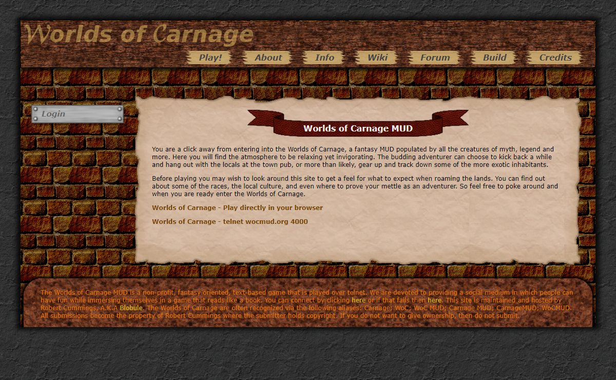 Worlds of Carnage MUD - Worlds of Carnage MUD