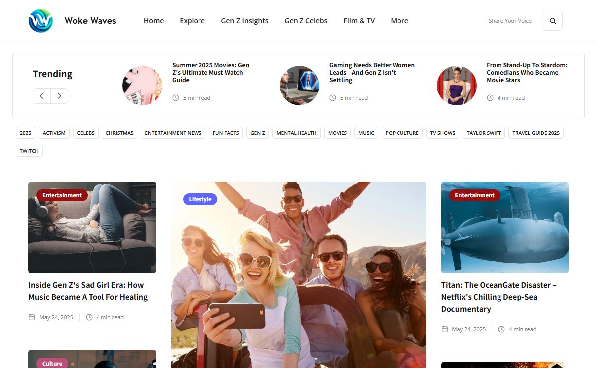 Woke Waves: The Gen Z Hub for News, Trends, and Culture