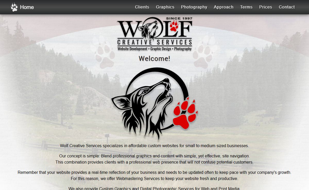 Wolf Creative Services - Home Page