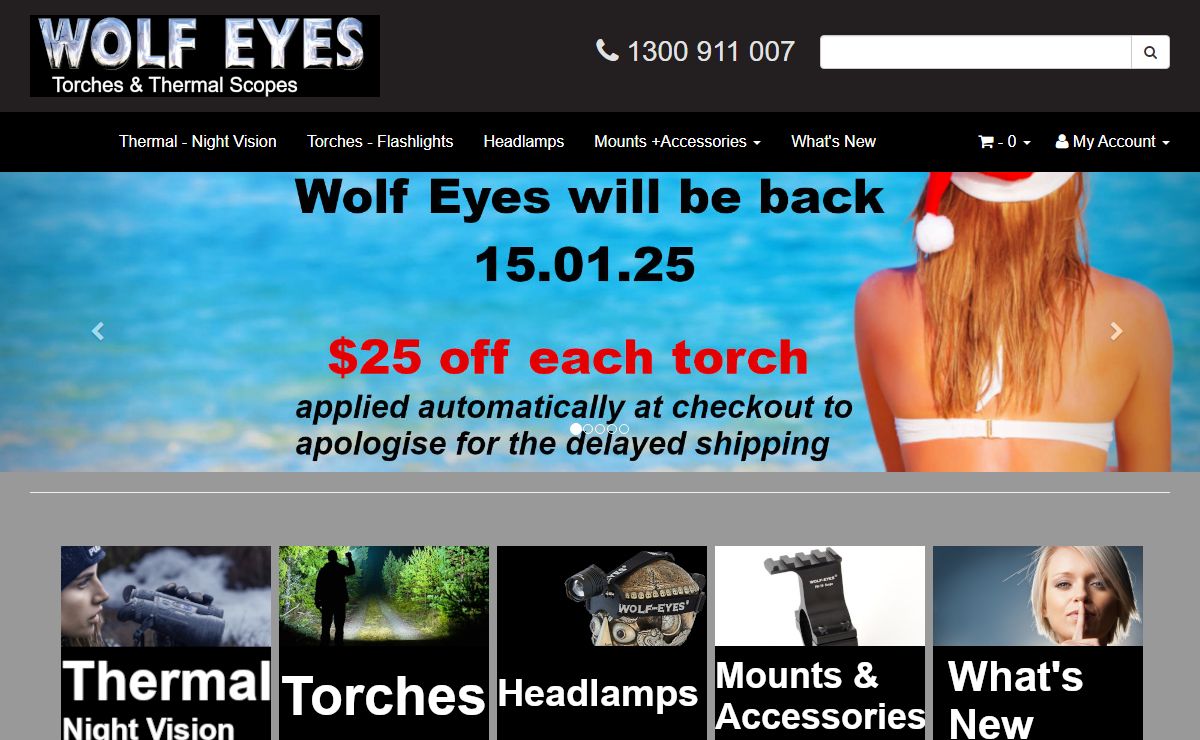 WOLF EYES Thermal Scopes Torches Headlamps