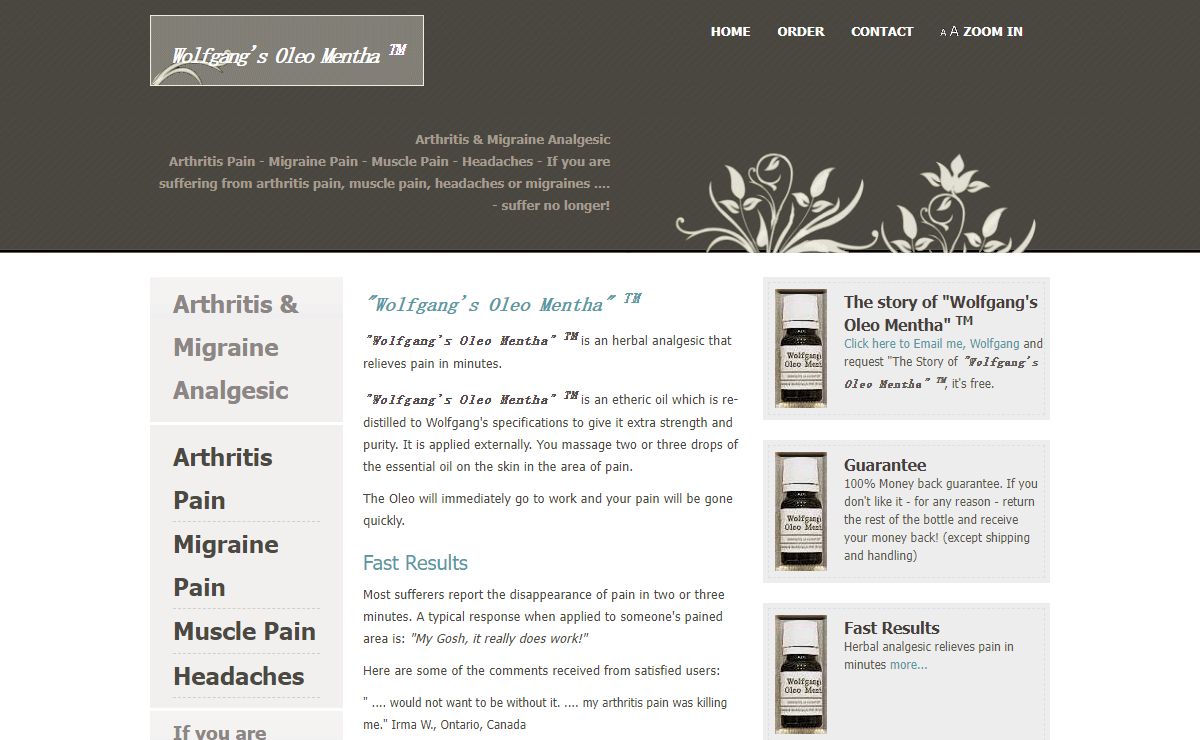 Arthritis Pain, Migraine Pain, Analgesic, Muscle Pain, Herbal Pain Killer, Essential Oil, Natural Pain Remedy
