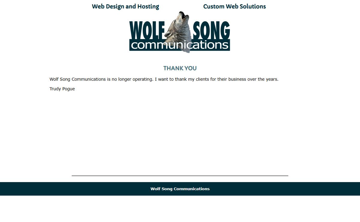 Wolf Song Communications | Web Design & Hosting | Responsive Websites | Custom Web Solutions | Ontario