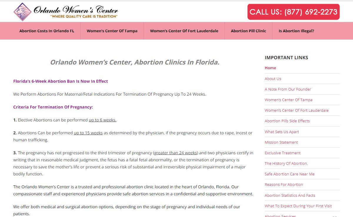 Orlando Women's Center | Abortion Clinics In Florida.