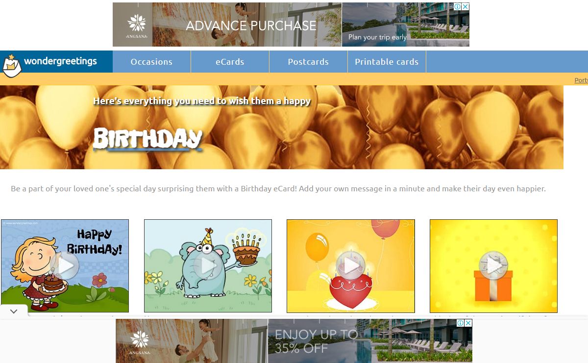 Birthday eCards, postcards and printable cards - WonderGreetings.com