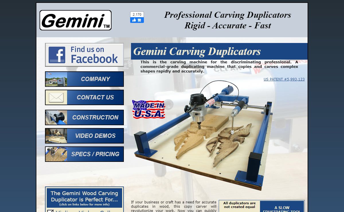 Gemini Wood Carver Duplicator - The Carving Duplicator Machine for the Woodworker Professional