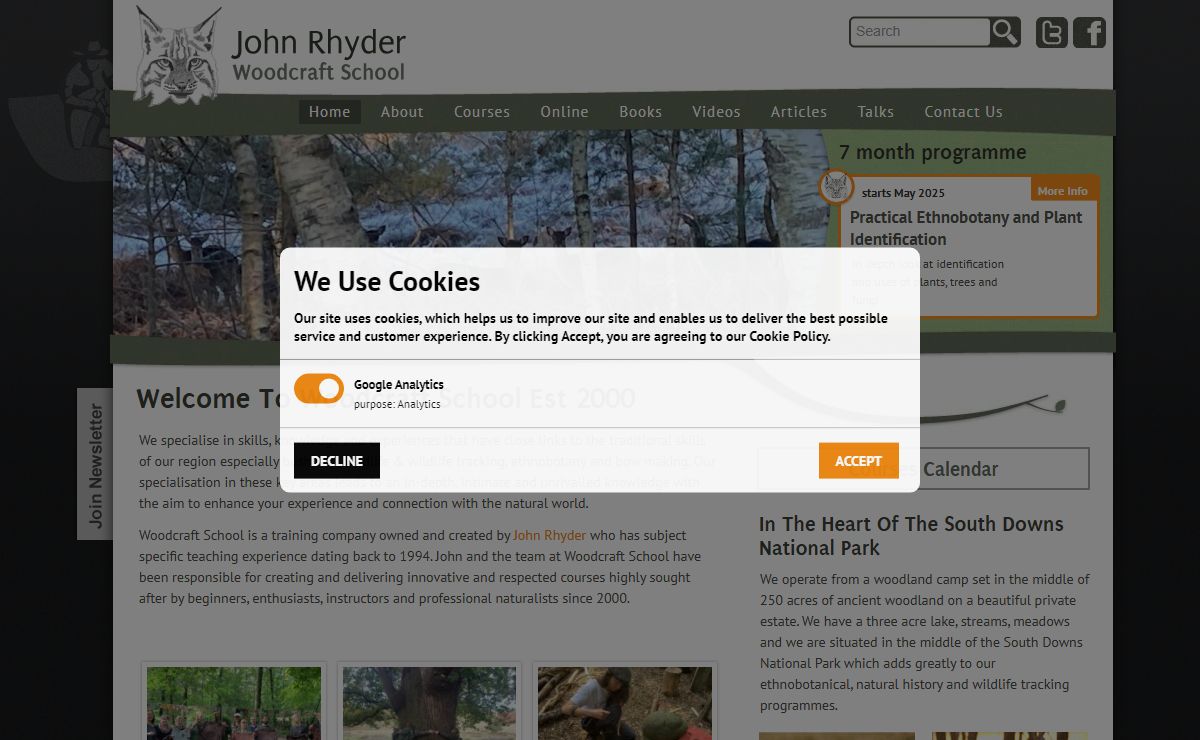 Ethnobotany, Tracking & Bushcraft Courses | Woodcraft School | UK