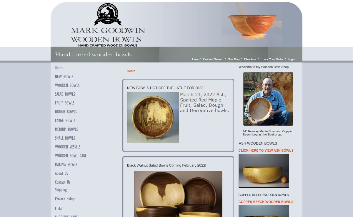 Wooden Bowl Shop: Hand crafted wooden Bowls, wood bowls, Cherry bowl, Black Cherry wood bowls, Birch wood bowls and Red Maple wood bowls. Unique and beautiful wood bowls that look great in any setting. Wooden salad bowls, wooden fruit bowls, and wooden dough bowls.
