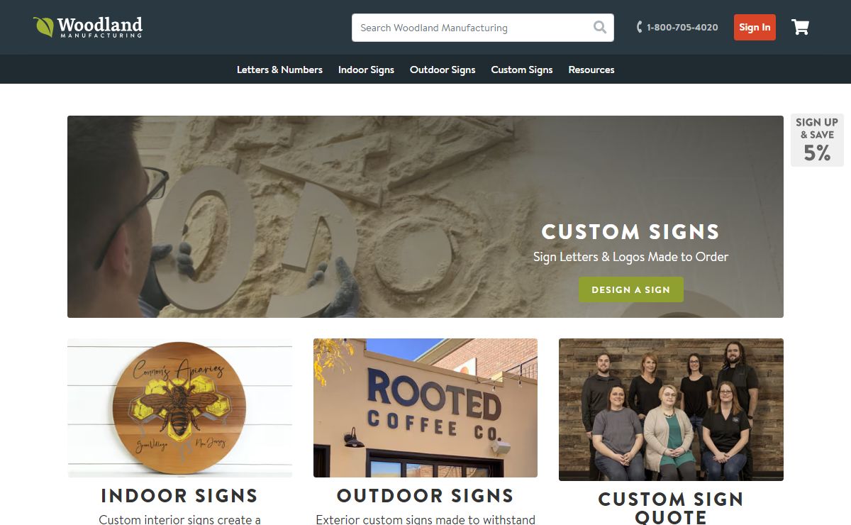 Custom Signs: Design Sign Letters | Woodland Mfg