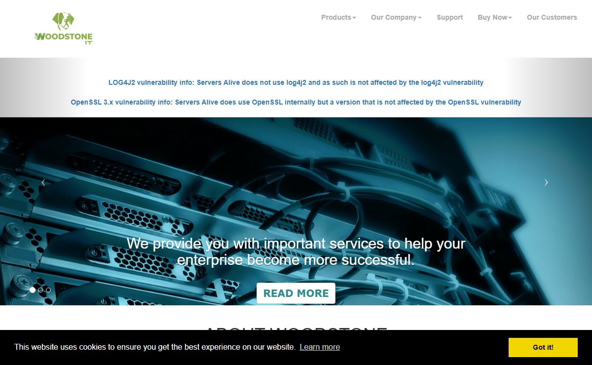 Network monitoring software | Email to SMS Gateway | Woodstone Servers Alive and POPPager