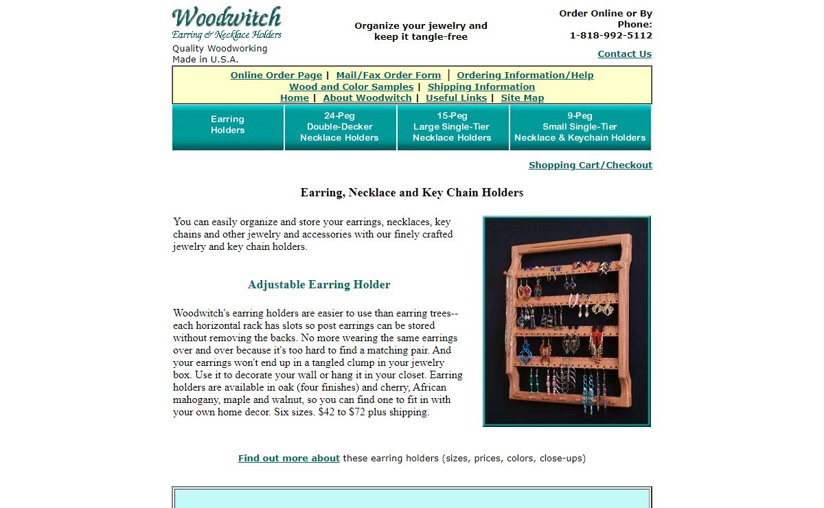 Woodwitch Earring and Necklace Holders