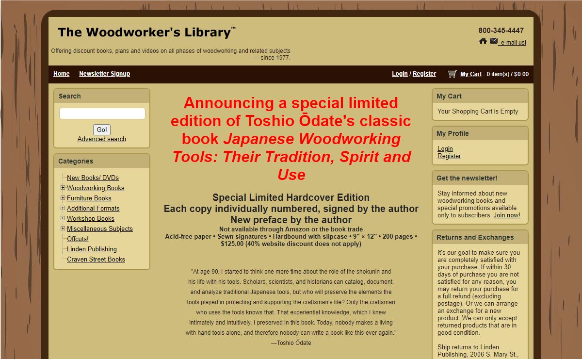 The Woodworker's Library - woodworking books, projects, plans and videos