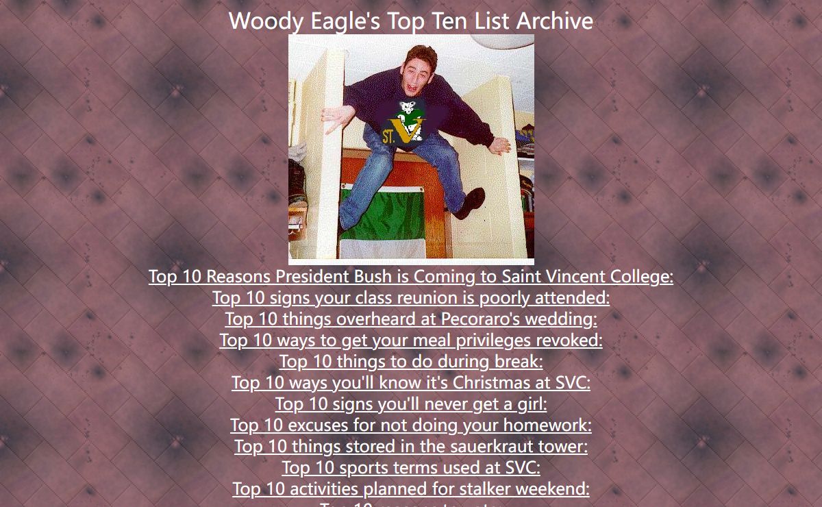 WOODY'S TOP 10 ARCHIVE!!!