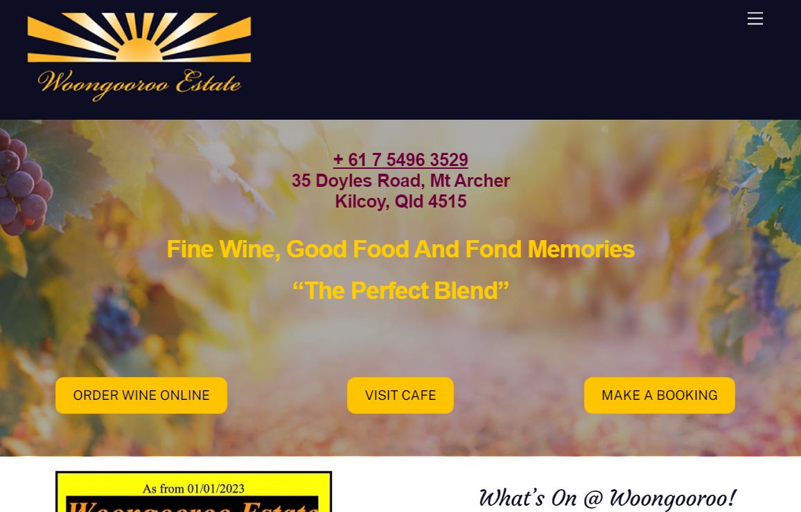 Home - Woongooroo Estate Winery & Cellardoor